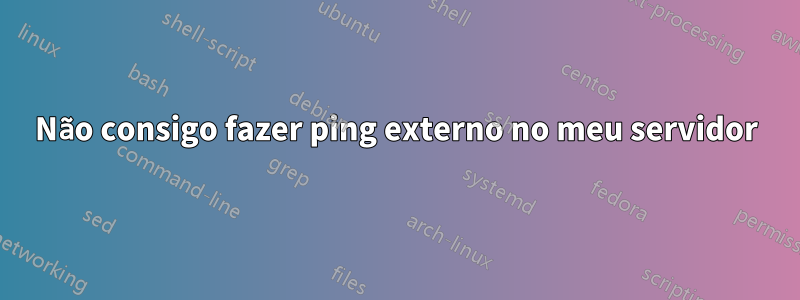 Não consigo fazer ping externo no meu servidor