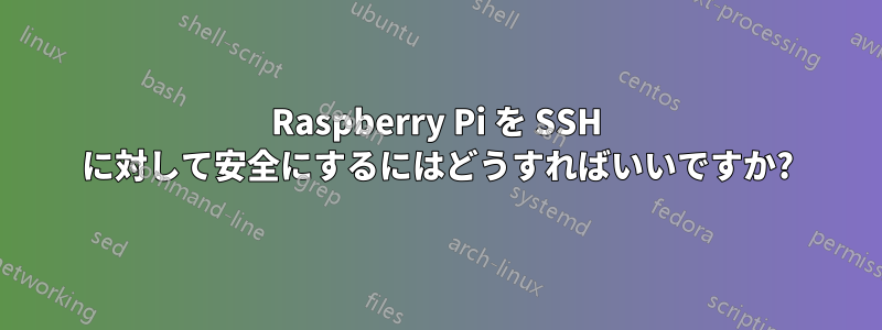 Raspberry Pi を SSH に対して安全にするにはどうすればいいですか?