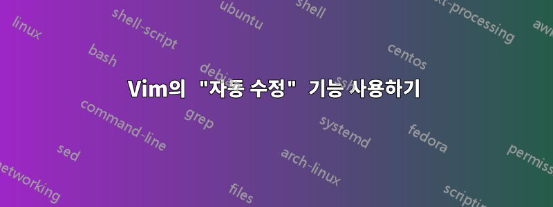 Vim의 "자동 수정" 기능 사용하기