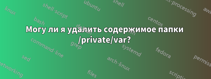 Могу ли я удалить содержимое папки /private/var?