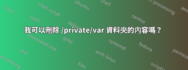 我可以刪除 /private/var 資料夾的內容嗎？