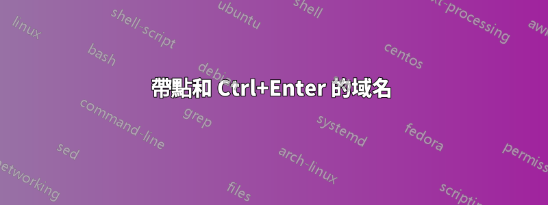 帶點和 Ctrl+Enter 的域名