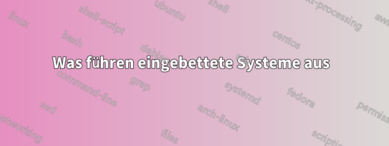 Was führen eingebettete Systeme aus 