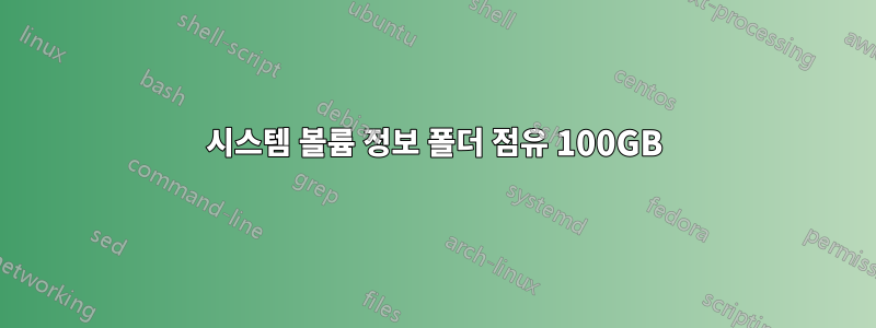 시스템 볼륨 정보 폴더 점유 100GB