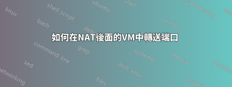 如何在NAT後面的VM中轉送端口