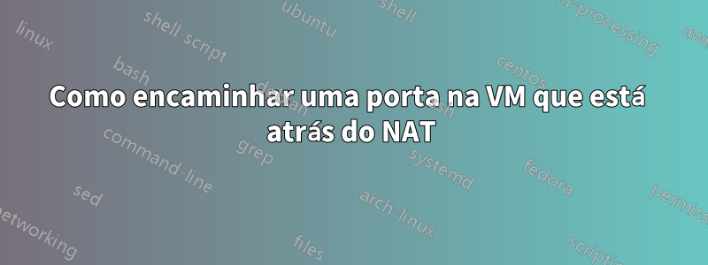 Como encaminhar uma porta na VM que está atrás do NAT