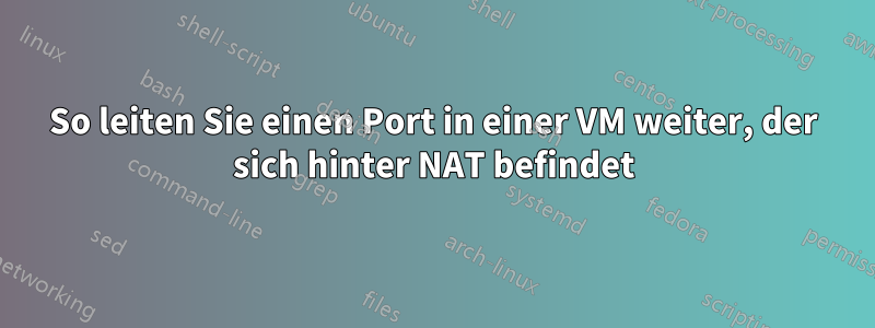 So leiten Sie einen Port in einer VM weiter, der sich hinter NAT befindet