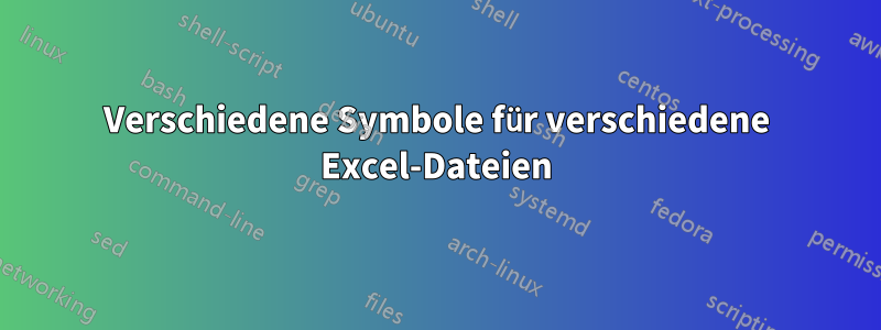 Verschiedene Symbole für verschiedene Excel-Dateien