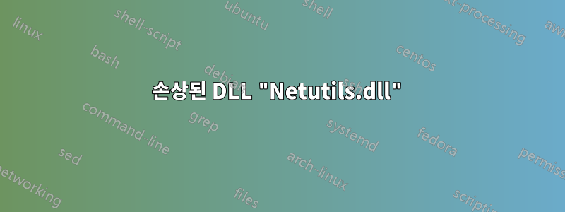 손상된 DLL "Netutils.dll"