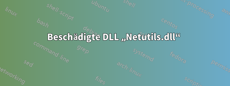 Beschädigte DLL „Netutils.dll“