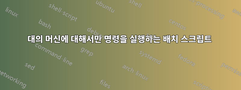 1대의 머신에 대해서만 명령을 실행하는 배치 스크립트