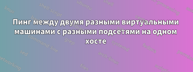 Пинг между двумя разными виртуальными машинами с разными подсетями на одном хосте