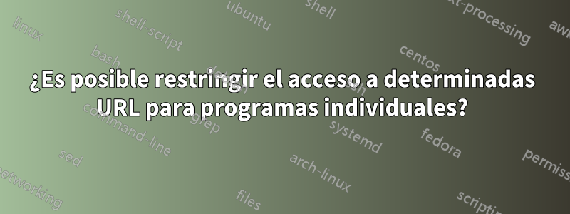 ¿Es posible restringir el acceso a determinadas URL para programas individuales?