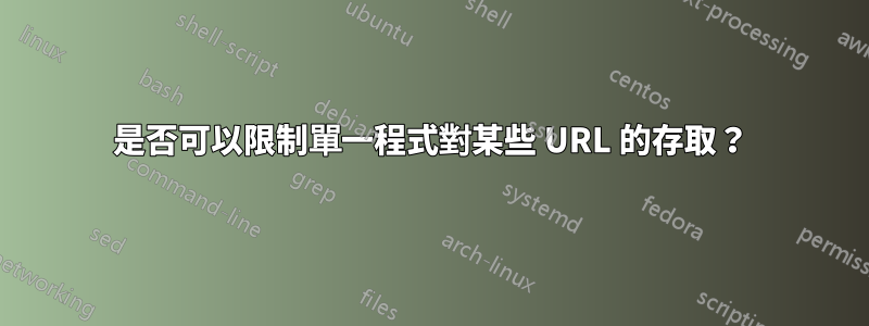 是否可以限制單一程式對某些 URL 的存取？