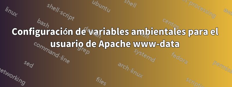 Configuración de variables ambientales para el usuario de Apache www-data