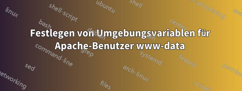 Festlegen von Umgebungsvariablen für Apache-Benutzer www-data