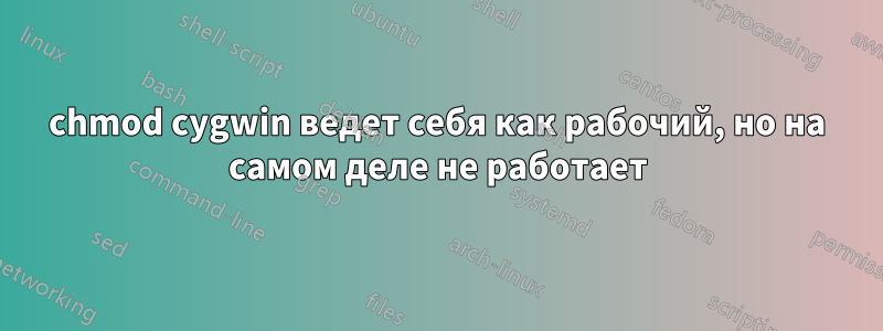 chmod cygwin ведет себя как рабочий, но на самом деле не работает