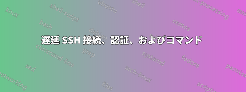 遅延 SSH 接続、認証、およびコマンド