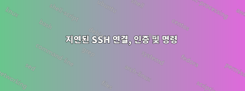 지연된 SSH 연결, 인증 및 명령