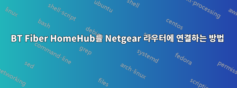 BT Fiber HomeHub를 Netgear 라우터에 연결하는 방법