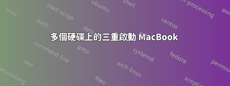 多個硬碟上的三重啟動 MacBook