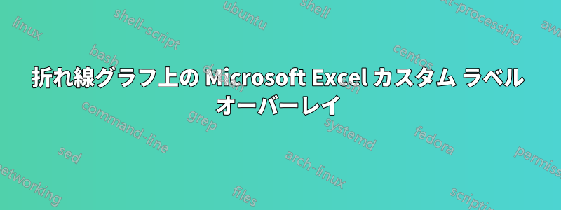 折れ線グラフ上の Microsoft Excel カスタム ラベル オーバーレイ