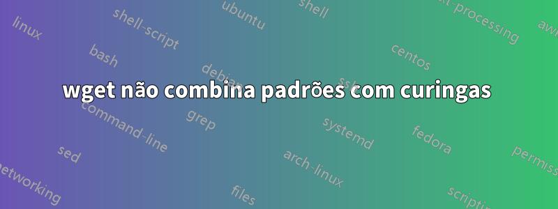 wget não combina padrões com curingas