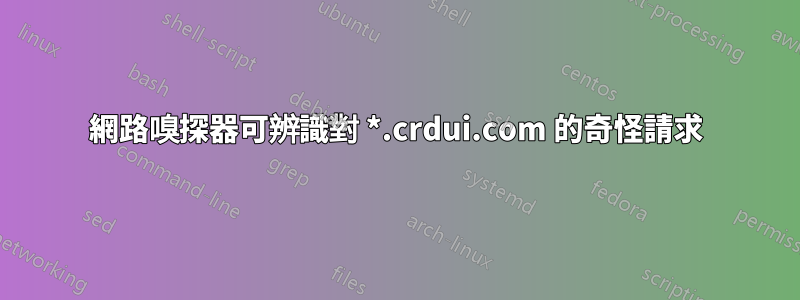 網路嗅探器可辨識對 *.crdui.com 的奇怪請求