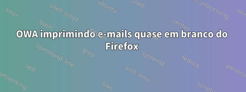 OWA imprimindo e-mails quase em branco do Firefox