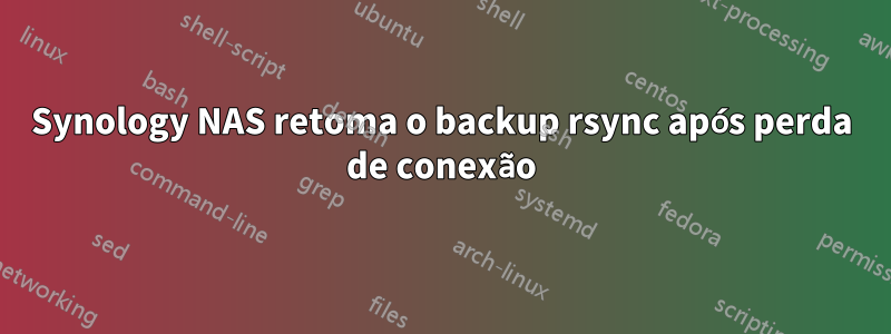 Synology NAS retoma o backup rsync após perda de conexão