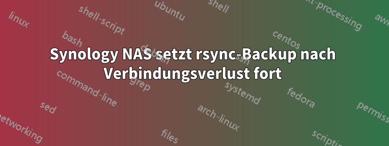 Synology NAS setzt rsync-Backup nach Verbindungsverlust fort