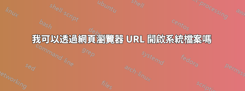 我可以透過網頁瀏覽器 URL 開啟系統檔案嗎