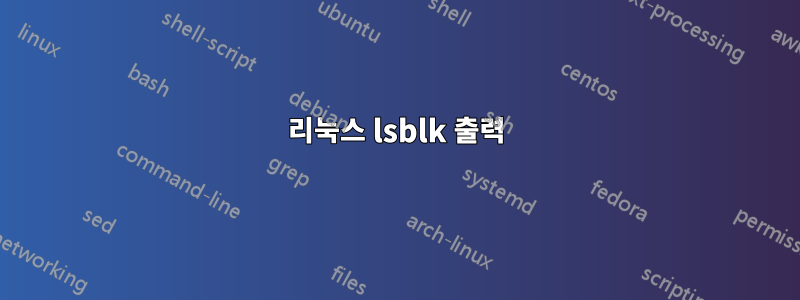 리눅스 lsblk 출력