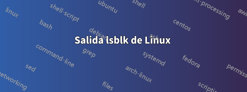 Salida lsblk de Linux