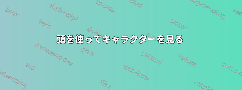 頭を使ってキャラクターを見る