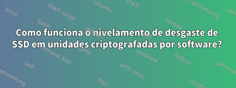 Como funciona o nivelamento de desgaste de SSD em unidades criptografadas por software?