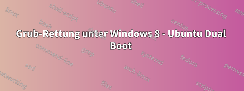 Grub-Rettung unter Windows 8 - Ubuntu Dual Boot