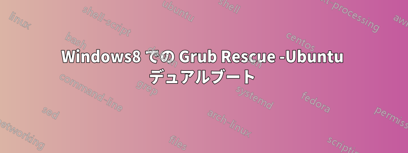 Windows8 での Grub Rescue -Ubuntu デュアルブート