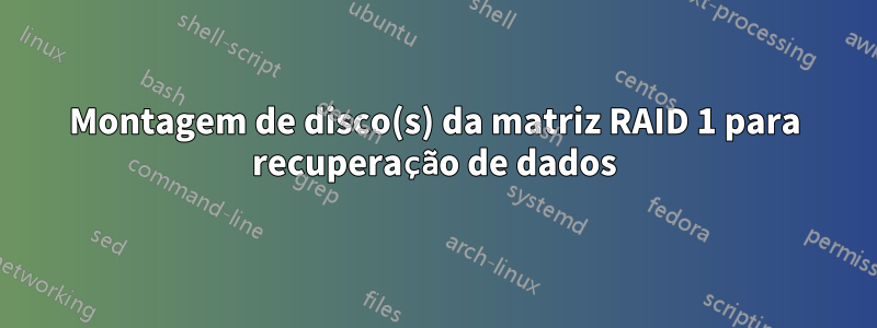 Montagem de disco(s) da matriz RAID 1 para recuperação de dados