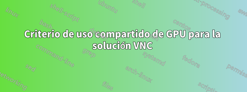 Criterio de uso compartido de GPU para la solución VNC