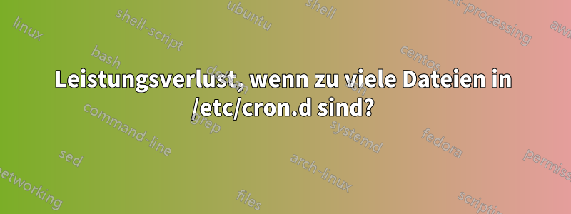 Leistungsverlust, wenn zu viele Dateien in /etc/cron.d sind?