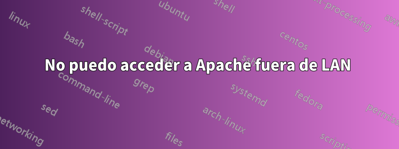 No puedo acceder a Apache fuera de LAN