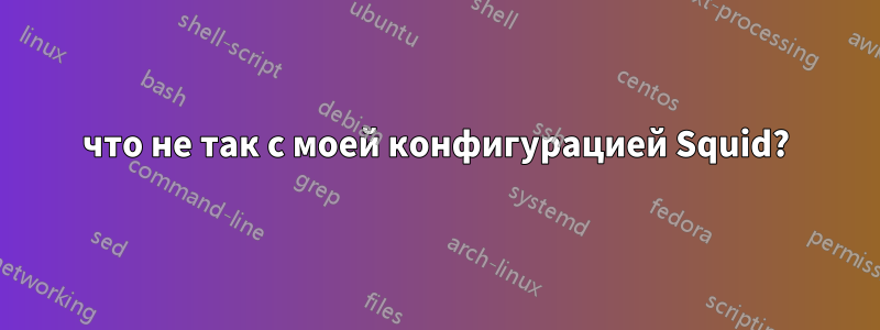 что не так с моей конфигурацией Squid?