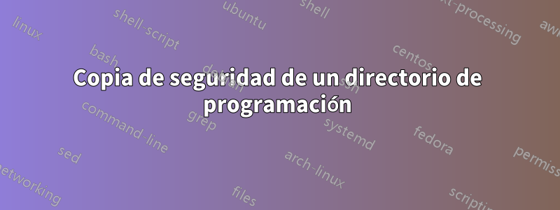 Copia de seguridad de un directorio de programación