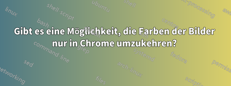 Gibt es eine Möglichkeit, die Farben der Bilder nur in Chrome umzukehren?