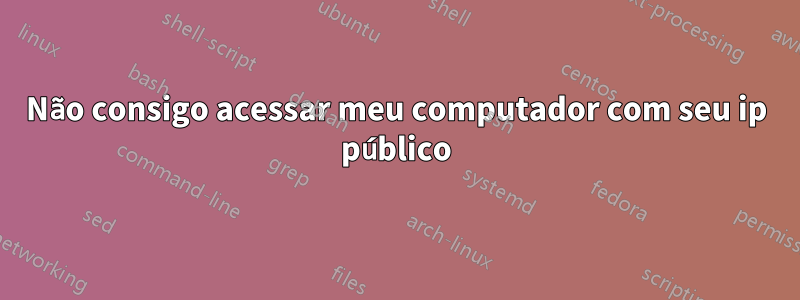 Não consigo acessar meu computador com seu ip público