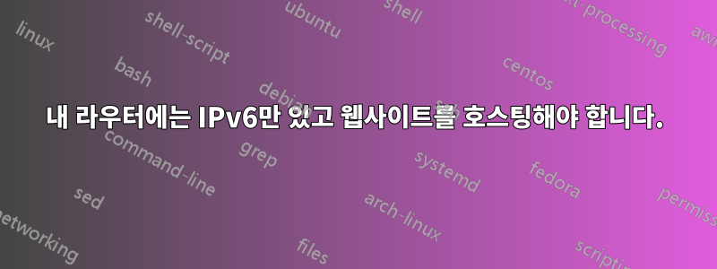 내 라우터에는 IPv6만 있고 웹사이트를 호스팅해야 합니다.