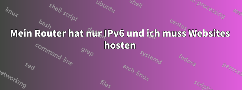 Mein Router hat nur IPv6 und ich muss Websites hosten