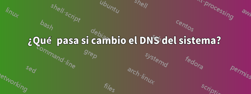 ¿Qué pasa si cambio el DNS del sistema?