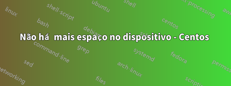 Não há mais espaço no dispositivo - Centos